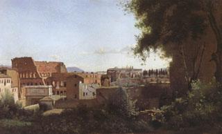 Jean Baptiste Camille  Corot The Colosseum Seen from the Farnese Gardens (mk05) oil painting picture